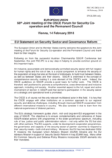 Statement by the Bulgarian EU Presidency on Security Sector and Governance Reform