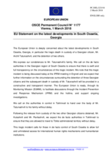 Statement by the Bulgarian EU Presidency on the death of the Georgian citizen Mr. A. Tatunashvili detained by the Russian occupation regime