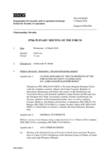 Journal of the 879th Plenary Meeting of the Forum for Security Co-operation