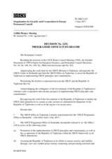 Permanent Council Decision No. 1251