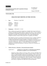 Journal of the 1181st Plenary Meeting of the Permanent Council