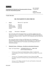 Journal der 881. Plenarsitzung des Forums