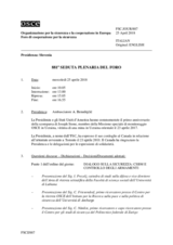 Giornale della 881a Seduta plenaria del Foro di cooperazione per la sicurezza