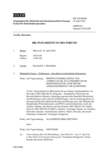 Journal der 880. Plenarsitzung des Forums