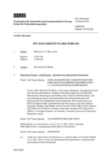 Journal der 879. Plenarsitzung des Forums