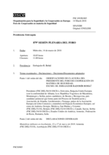 Diario de la 879ª Sesión plenaria del Foro de Cooperación en materia de Seguridad  