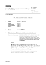 Journal der 878. Plenarsitzung des Forums