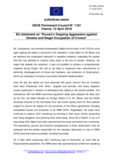 Statement by the Bulgarian EU Presidency on the Russia’s ongoing aggression against Ukraine and illegal occupation of Crimea