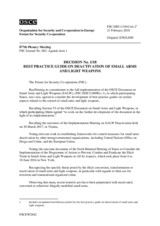 Forum for Security Co-operation Decision No. 1/18