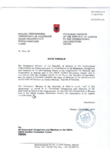 Response by the Delegation of Albania to the Questionnaire on the Code of Conduct on Politico-Military Aspects of Security