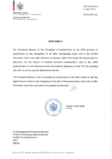 Response by the Delegation of Liechtenstein to the Questionnaire on Anti-Personnel Mines and Explosive Remnants of War