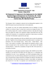 Statement by the Bulgarian EU Presidency in response to the addresses by H.E. Volker Türk and by Mr. Manfred Profazi