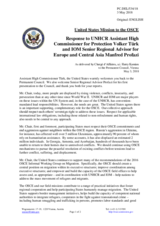 Statement by the Delegation of the United States of America in response to the addresses by H.E. Volker Türk and by Mr. Manfred Profazi