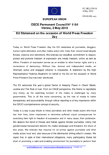 Statement by the Bulgarian EU Presidency on World Press Freedom Day, celebrated on 3 May 2018