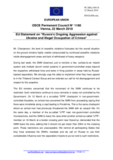 Statement by the Bulgarian EU Presidency on Russia’s ongoing aggression against Ukraine and illegal occupation of Crimea