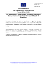 Statement by the Bulgarian EU Presidency on non-recognition of the illegal Russian election in the temporarily occupied Autonomous Republic of Crimea and the city of Sevastopol, Ukraine