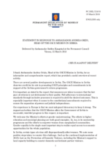 Statement by the Delegation of Norway in response to the report by the Head of the OSCE Mission to Serbia, Ambassador Andrea Orizio