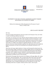 Statement by the Delegation of Norway on Russia’s ongoing aggression against Ukraine and illegal occupation of Crimea