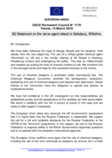 Statement by the Bulgarian EU Presidency on the nerve agent attack in Salisbury, United Kingdom
