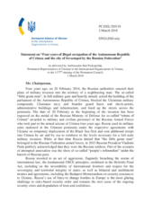 Statement by the Delegation of Ukraine on four years of illegal occupation of the Autonomous Republic of Crimea and the city of Sevastopol by the Russian Federation