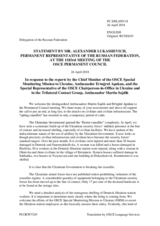 Statement by the Delegation of the Russian Federation in response to the update by Ambassador Martin Sajdik and to the report by Ambassador Ertugrul Apakan
