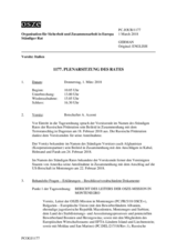 Journal der 1177. Plenarsitzung des Ständigen Rates 