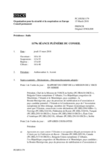Journal de la 1179ème séance plénière du Conseil