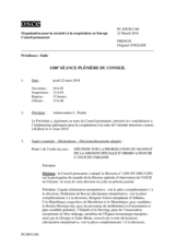 Journal de la 1180ème séance plénière du Conseil