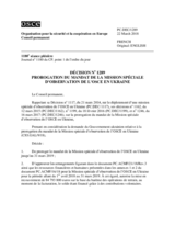 Décision No 1289 du Conseil permanent