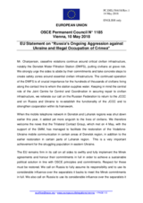 Statement by the Bulgarian EU Presidency on Russia’s ongoing aggression against Ukraine and illegal occupation of Crimea