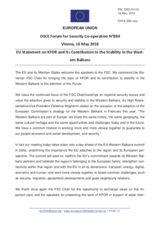 Statement by the Bulgarian EU Presidency in response to the presentations by Brigadier General A. Ermenc, Brigadier General C. Riener, and by Ms. D. M. Schildknecht