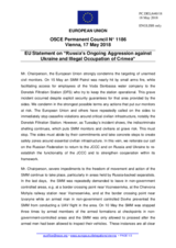 Statement by the Bulgarian EU Presidency on Russia’s ongoing aggression against Ukraine and illegal occupation of Crimea