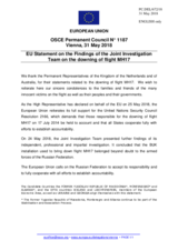 Statement by the Bulgarian EU Presidency on the state responsibility for the downing of Malaysian Airlines Boeing 777-200, Flight MH17 on 17 July 2014