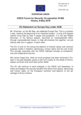 Statement by the Bulgarian EU Presidency on Europe Day, celebrated on 9 May 2018