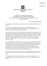 Statement by the Delegation of Norway, also on behalf of Andorra, Iceland, Liechtenstein, San Marino and Switzerland, on the death penalty in Belarus and in the United States of America