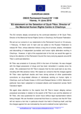 Statement by the Bulgarian EU Presidency on the detention of Mr. O. Titiev, head of the Memorial Human Rights Centre, in the Russian Federation