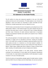 Statement by the Bulgarian EU Presidency on the death penalty in Belarus and in the United States of America
