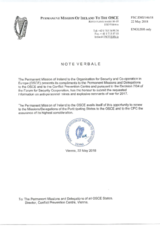 Response by the Delegation of Ireland to the Questionnaire on Anti-Personnel Mines and Explosive Remnants of War