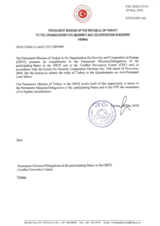 Response by the Delegation of Turkey to the Questionnaire on Anti-Personnel Mines and Explosive Remnants of War