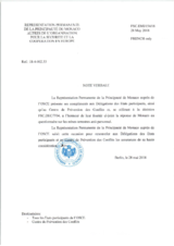 Response by the Delegation of Monaco to the Questionnaire on Anti-Personnel Mines and Explosive Remnants of War