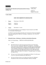 Journal der 1185. Plenarsitzung des Ständigen Rates 