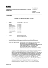 Journal der 1189. Plenarsitzung des Ständigen Rates 