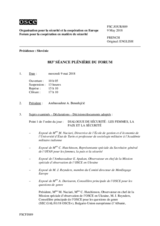 Journal de la 883ème séance plénière du Forum