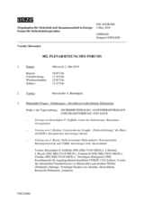 Journal der 882. Plenarsitzung des Forums