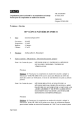 Journal de la 887ème séance plénière du Forum