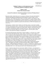 Presentation by William Hill, Global Fellow, Kennan Institute