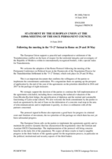 Statement by the Bulgarian EU Presidency on the “5+2” talks as part of the Transdniestrian settlement process, held in Rome on 29 and 30 May 2018