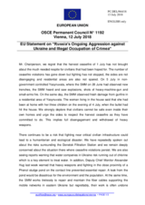 Statement by the Austrian EU Presidency on Russia’s ongoing aggression against Ukraine and the illegal occupation of Crimea
