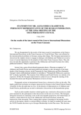 Statement by the Delegation of the Russian Federation on the 44th round of the Geneva International Discussions, held on 19 and 20 June 2018