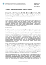 Statement by the Delegation of Slovenia in response to the presentation by the Secretary General of the Annual Evaluation Report on the Implementation of the 2004 OSCE Action Plan for the Promotion of Gender Equality